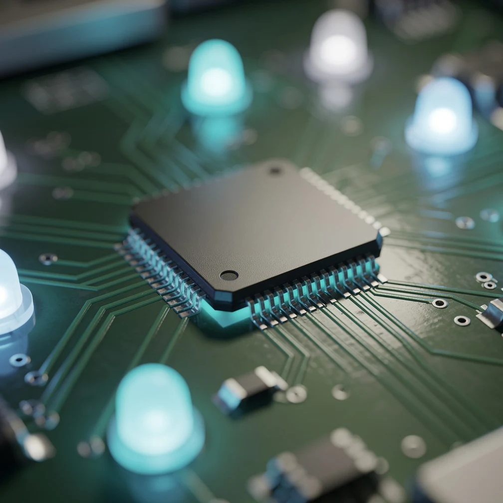 Embedded CPU controlling LED array
